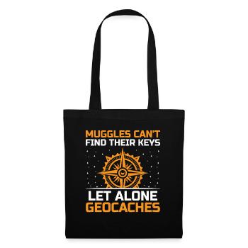 Géocaching Géocache Géocacher Funny Geocacher Sayi - Sac en tissu - noir - Devant
