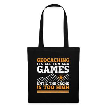 Géocaching Géocache Géocacher Funny Geocacher Sayi - Sac en tissu - noir - Devant
