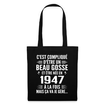 Forever Handsome 1947 Birthday Gift 1947 - Tote Bag - black - Front