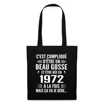 Forever Handsome 1972 Geburtstagsgeschenk 1972 - Stoffbeutel - Schwarz - Vorne