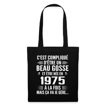 Always Handsome 1975 Geburtstagsgeschenk 1975 - Stoffbeutel - Schwarz - Vorne