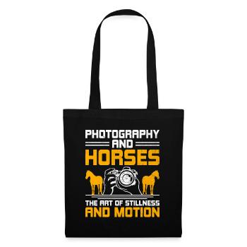 Pferdefotografie Reiten Pferde Hobby Ph - Stoffbeutel - Schwarz - Vorne