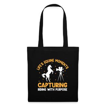 Pferdefotografie Reiten Pferde Hobby Ph - Stoffbeutel - Schwarz - Vorne