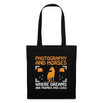 Pferdefotografie Reiten Pferde Hobby Ph - Stoffbeutel - Schwarz - Vorne