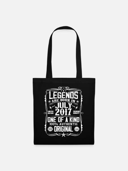 Né en Juillet 2017 Anniversaire 2017 Juillet 2017 - Sac en tissu - noir