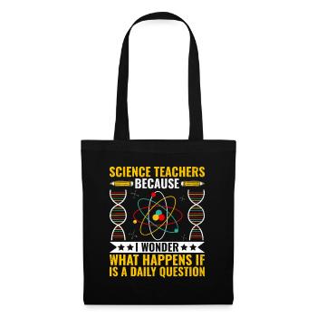 Professeur de sciences Professeur d’école Biologie Chimie P - Sac en tissu - noir - Devant
