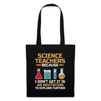 Professeur de sciences Professeur d’école Biologie Chimie P - Sac en tissu - noir - Devant
