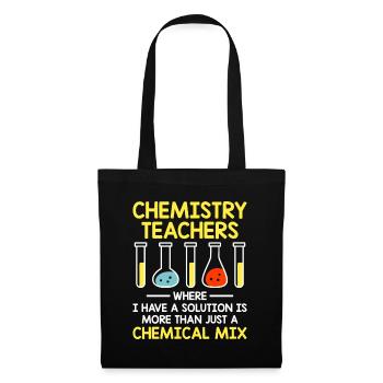 Professeur de sciences Professeur d’école Biologie Chimie P - Sac en tissu - noir - Devant