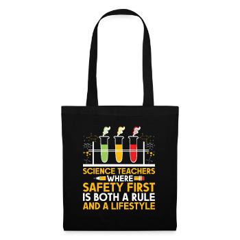 Science Teacher School Teacher Biology Chemistry P - Tote Bag - black - Front
