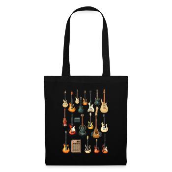 Guitar Different Guitars Music Lover Funny Guitars - Tote Bag - black - Front