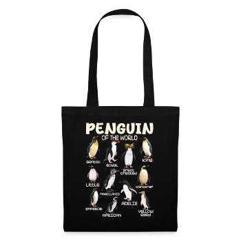 Penguin Penguins Animals of the World Penguin Love - Sac en tissu - noir - Devant