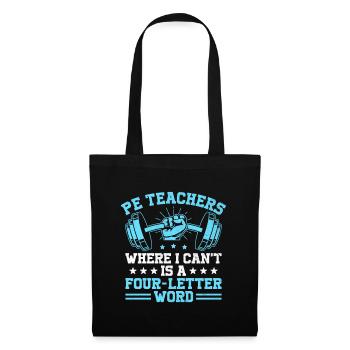 Sportlehrer Sportlehrer Schullehrer Schule Spor - Stoffbeutel - Schwarz - Vorne