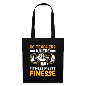 Physical Education Teacher PE Teachers School Spor - Tote Bag - black - Front