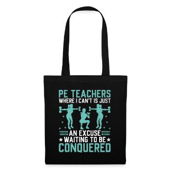 Physical Education Teacher PE Teachers School Spor - Tote Bag - black - Front