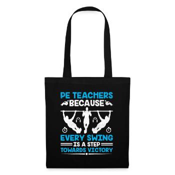 Physical Education Teacher PE Teachers School Spor - Tote Bag - black - Front