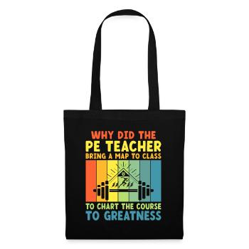 Physical Education Teacher PE Teachers School Spor - Tote Bag - black - Front