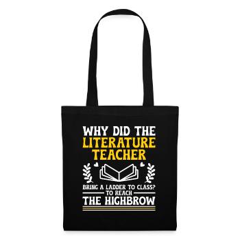 Professeur de littérature Professeur d’école Professeur drôle S - Sac en tissu - noir - Devant