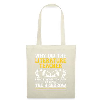 Professeur de littérature Professeur d’école Professeur drôle S - Sac en tissu - nature - Devant