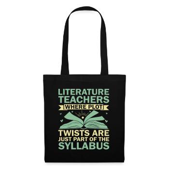 Professeur de littérature Professeur d’école Professeur drôle S - Sac en tissu - noir - Devant