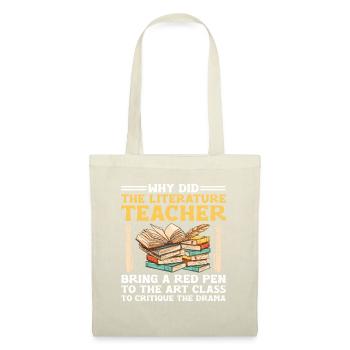 Professeur de littérature Professeur d’école Professeur drôle S - Sac en tissu - nature - Devant