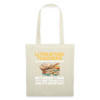 Professeur de littérature Professeur d’école Professeur drôle S - Sac en tissu - nature - Devant
