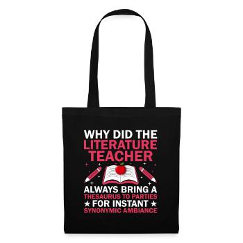Literature Teacher School Teacher Funny Teachers S - Tote Bag - black - Front