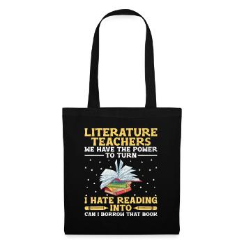 Professeur de littérature Professeur d’école Professeur drôle S - Sac en tissu - noir - Devant