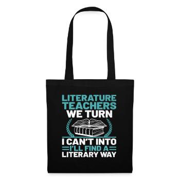 Professeur de littérature Professeur d’école Professeur drôle S - Sac en tissu - noir - Devant