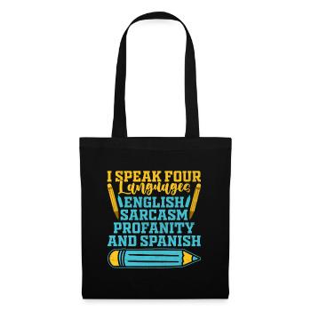 Professeur de langues étrangères École Professeurs de langues - Sac en tissu - noir - Devant