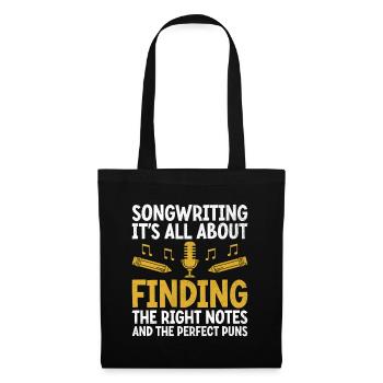 Musicien Auteur-compositeur Chanteur Musicien Musique Musique Pr - Sac en tissu - noir - Devant