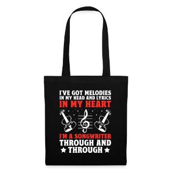 Musicien Auteur-compositeur Chanteur Musicien Musique Musique Pr - Sac en tissu - noir - Devant