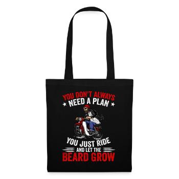 Motorcycle Beard Biker Full Beard Bike Rocker - Sac en tissu - noir - Devant