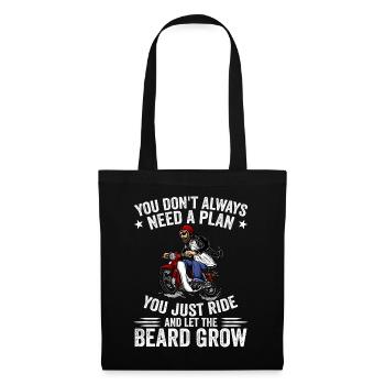 Motorcycle Beard Biker Full Beard Bike Rocker - Sac en tissu - noir - Devant