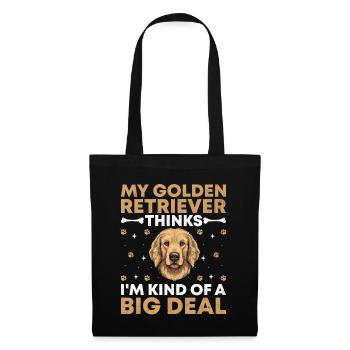 Mon Golden Retriever pense que je suis un gros problème - Sac en tissu - noir - Devant