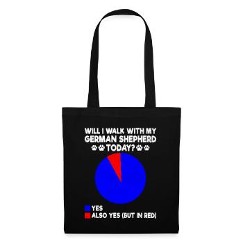 Will I Walk With My German Shepherd Today - Tote Bag - black - Front