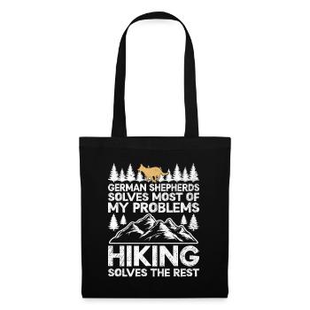 German Shepherds résout la plupart de mes problèmes de randonnée - Sac en tissu - noir - Devant
