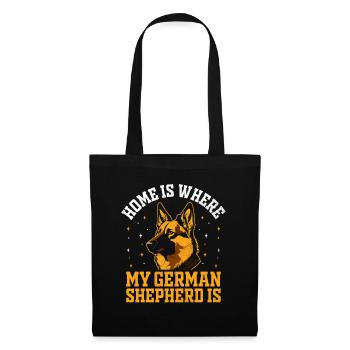 Home Is Where My German Shepherd Is GSD Dog Lover - Tote Bag - black - Front