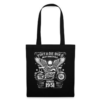 1951 Vintage Motorcycle Biker Birthday Born In 1951 - Tote Bag - black - Front