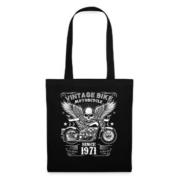 1971 Moto Vintage Biker Anniversaire Né En 1971 - Sac en tissu - noir - Devant