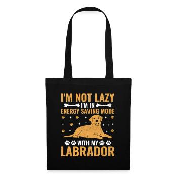 Je ne suis pas paresseux Je suis en mode économie d’énergie avec mon labo - Sac en tissu - noir - Devant