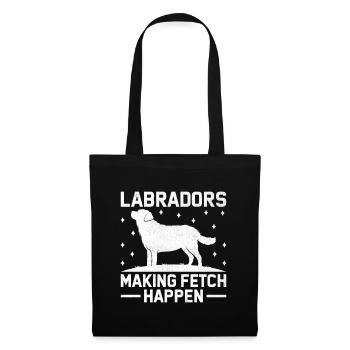 Labradors Making Fetch Happen Labrador Retriever L - Tote Bag - black - Front