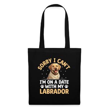 Désolé je ne peux pas, j’ai un rendez-vous avec mon labrador Retri - Sac en tissu - noir - Devant