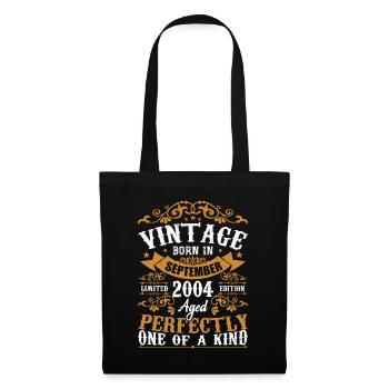 2004 September 2004 20th Birthday Gift 2004 - Tote Bag - black - Front