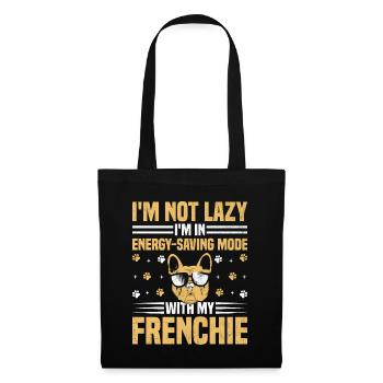 Je ne suis pas paresseux Je suis en mode économie d’énergie avec mon fre - Sac en tissu - noir - Devant