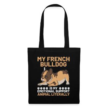 My French Bulldog Is My Emotional Support Animal L - Tote Bag - black - Front