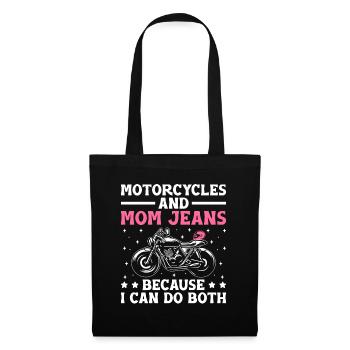 Des motos et des jeans de maman parce que je peux faire les deux - Sac en tissu - noir - Devant