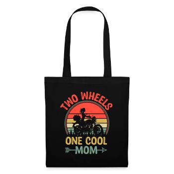 Two Wheels One Cool Mom Motorcycling Biker Motorcy - Tote Bag - black - Front