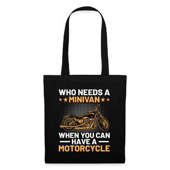 Qui a besoin d’une fourgonnette quand on peut avoir une moto - Sac en tissu - noir - Devant
