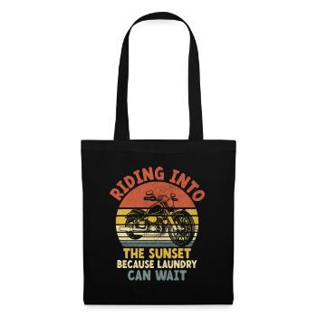 Riding Into The Sunset Because Laundry Can Wait Bi - Tote Bag - black - Front