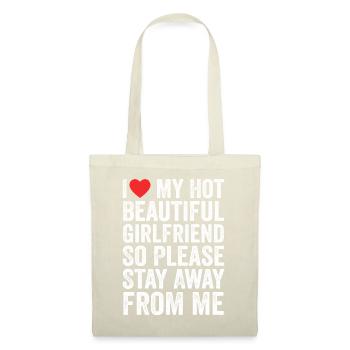 I Love My Hot Beautiful Girlfriend - Sac en tissu - nature - Devant